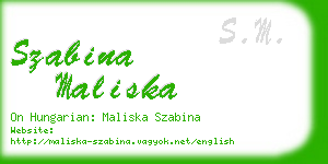 szabina maliska business card